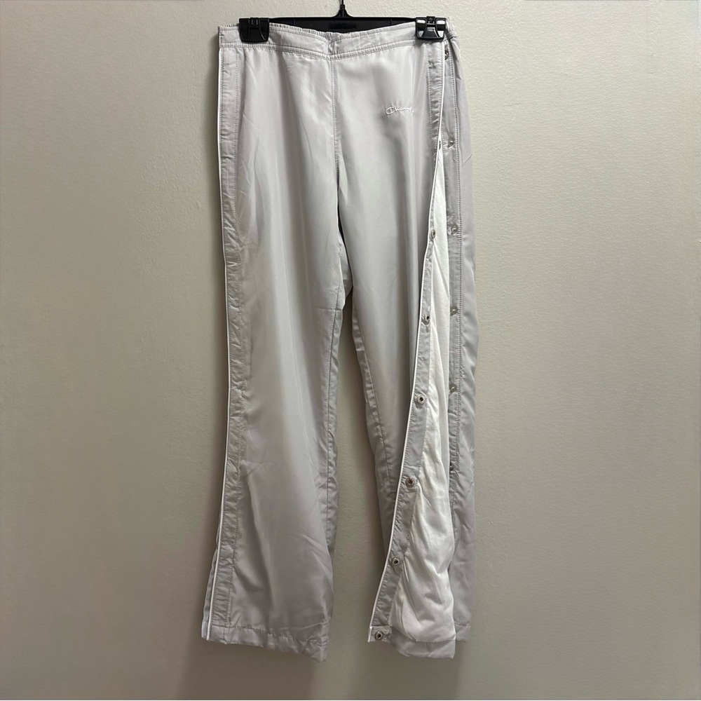 Vintage Champion Snap Button Track Pants Women’s Small Y2K Athletic Snap Off